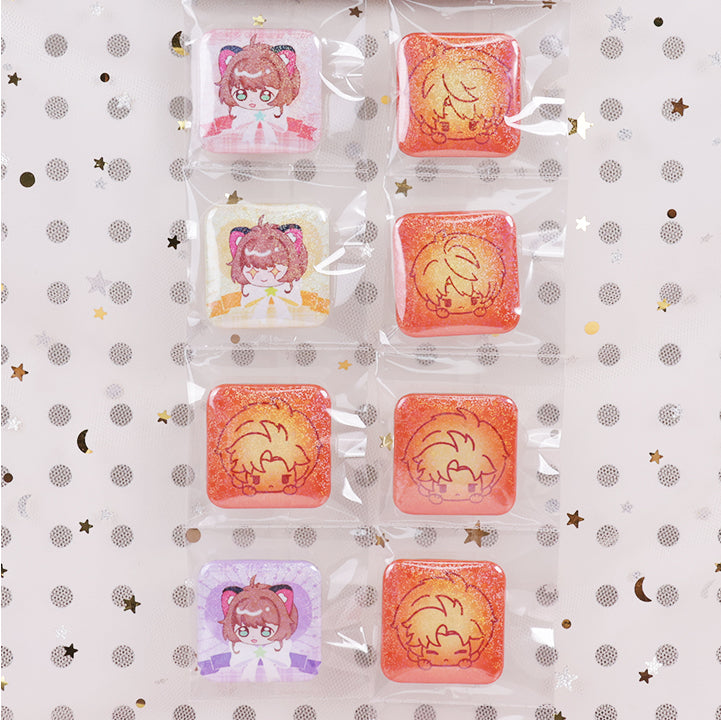 Custom Tearable imitation candy bag badge