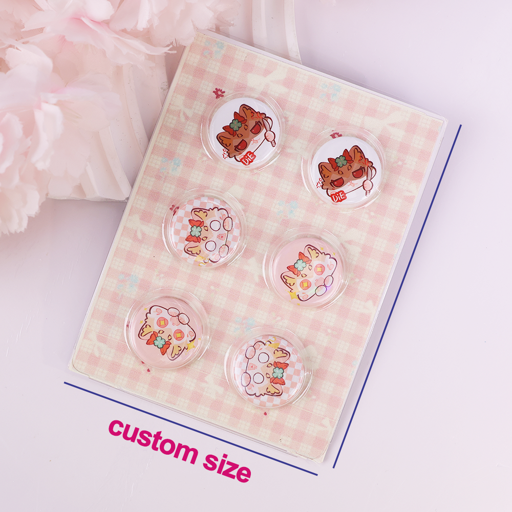 Custom Paper Card  Pill Button Pin