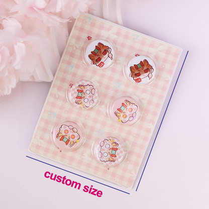 Custom Paper Card  Pill Button Pin