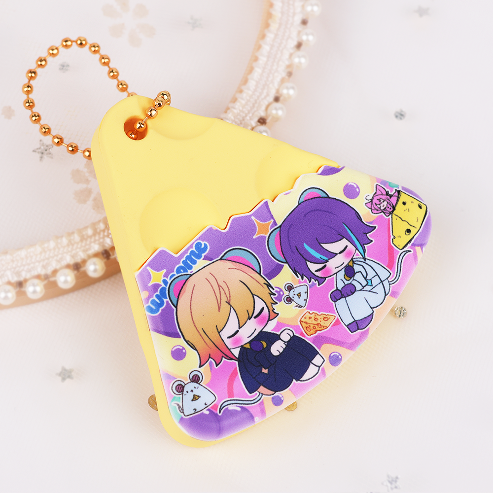 Custom Rubber cheese keychain