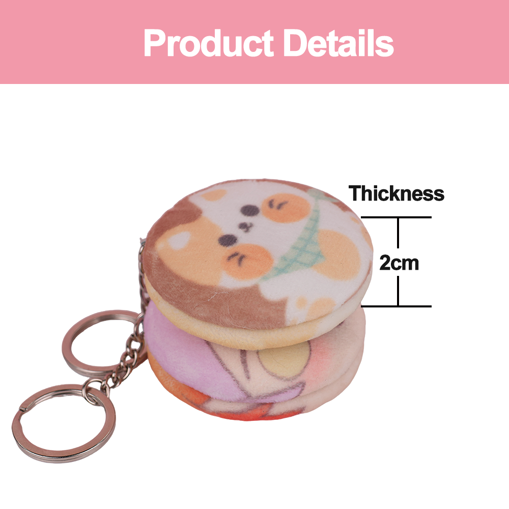 Custom Double-sided plush keychain