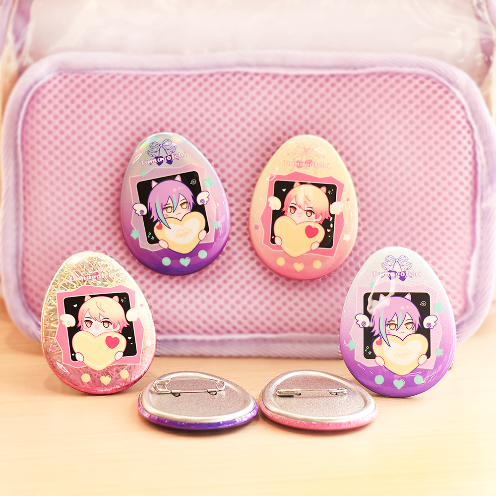 Custom Egg-shaped badge