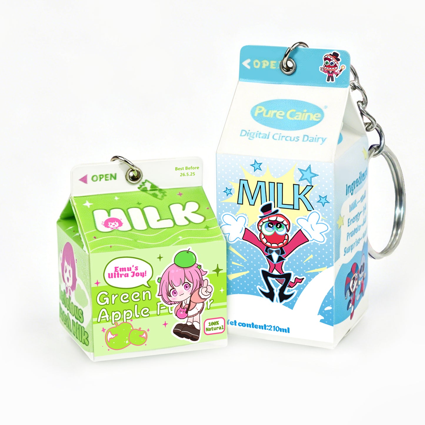 Custom milk box keychain