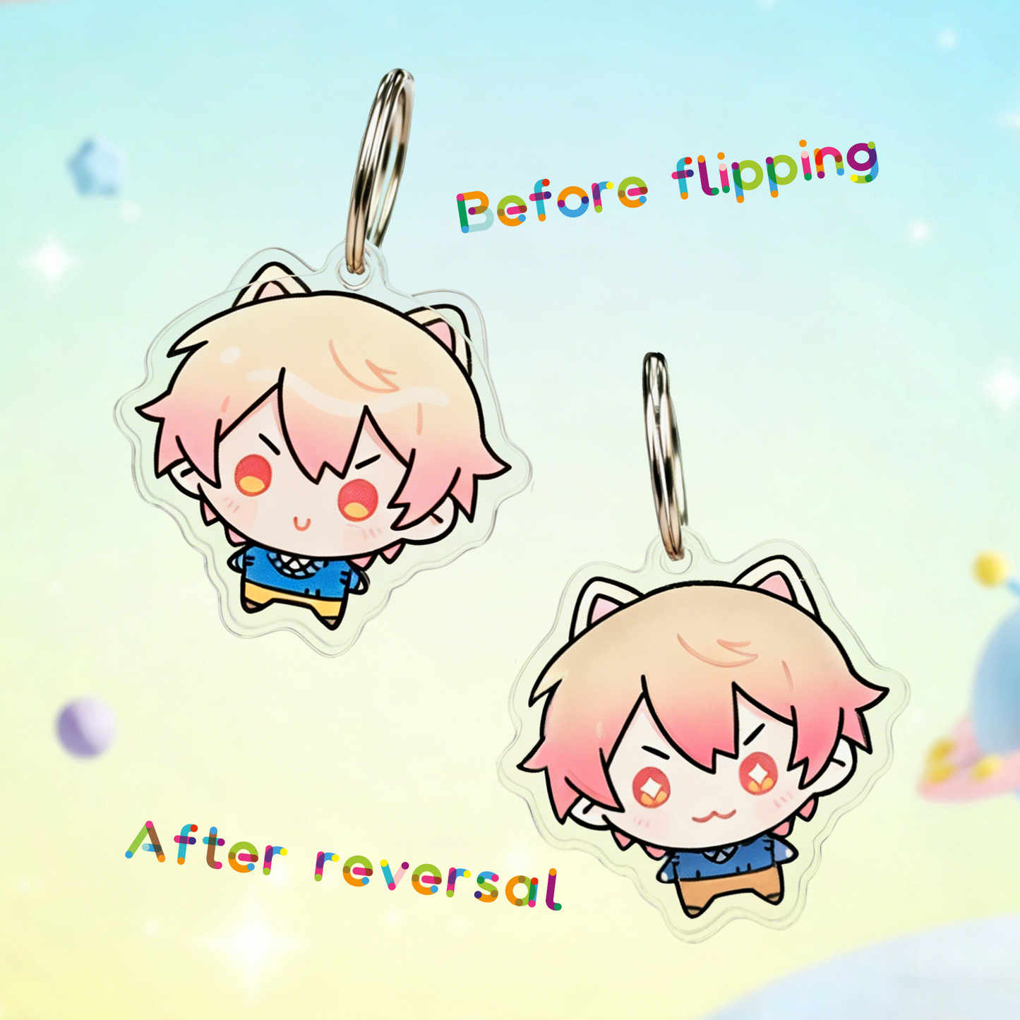 Custom Face-changing acrylic keychain