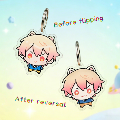 Custom Face-changing acrylic keychain