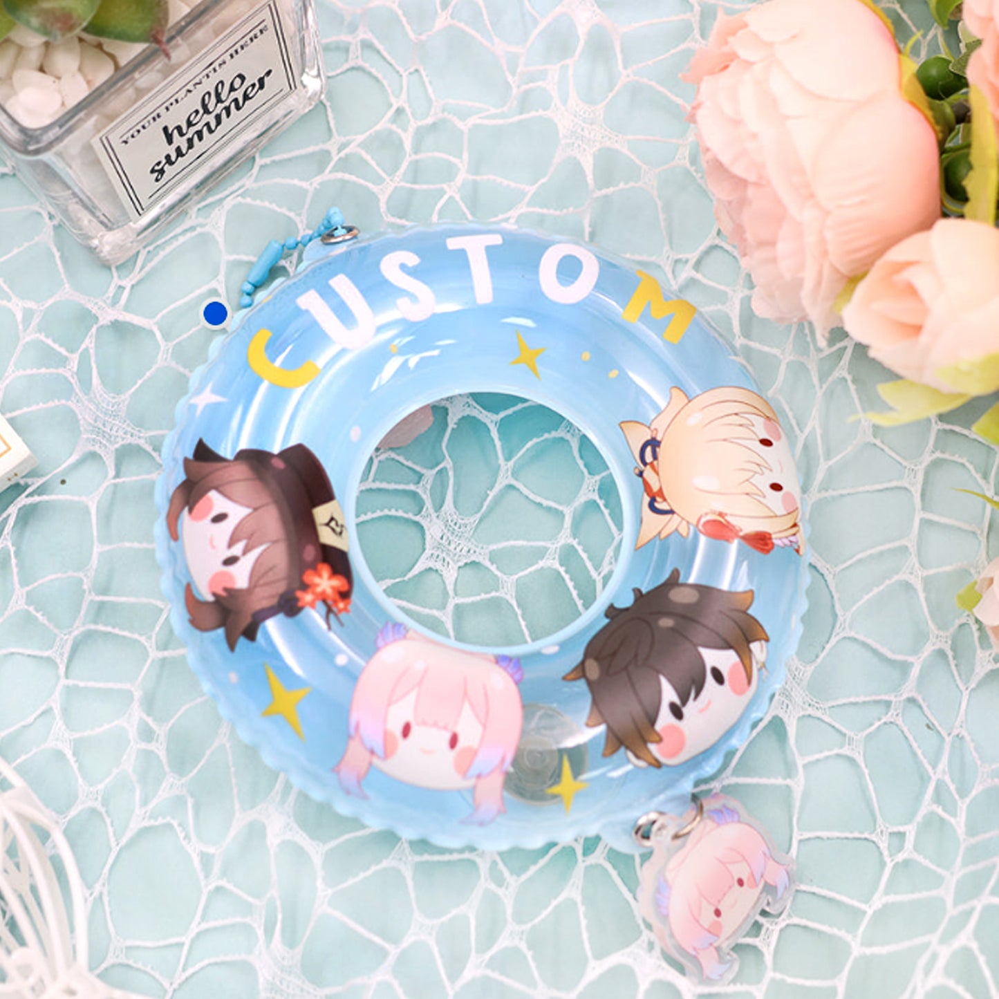 Custom Swim Ring Keychain