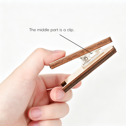Custom Wooden Cartoon Memo Clip