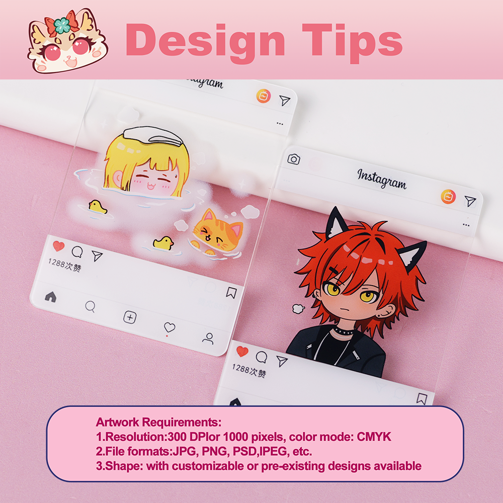 Custom  INS Transparent Cards
