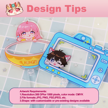 Custom Acrylic handheld stick