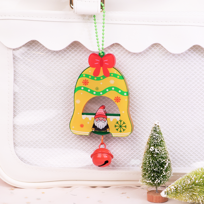 Custom Acrylic bell rotating keychain