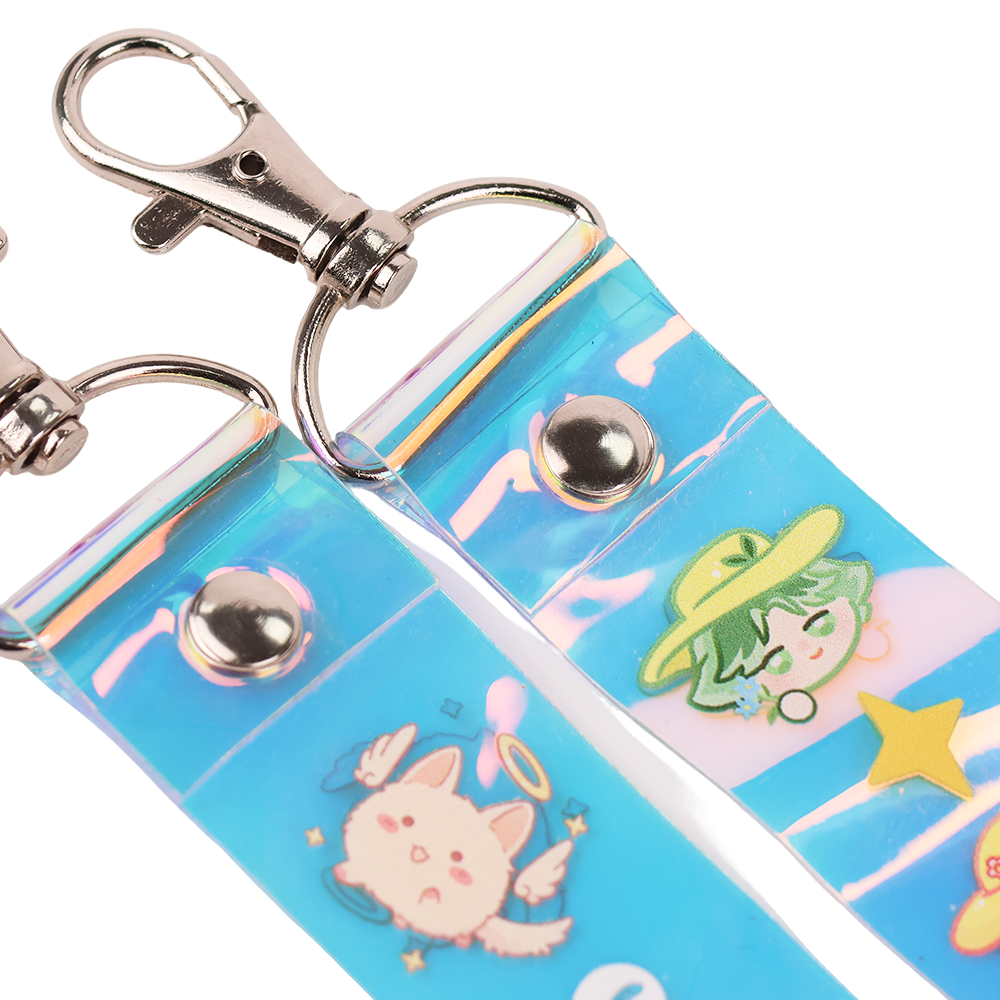 Custom Holographic wrist keychain