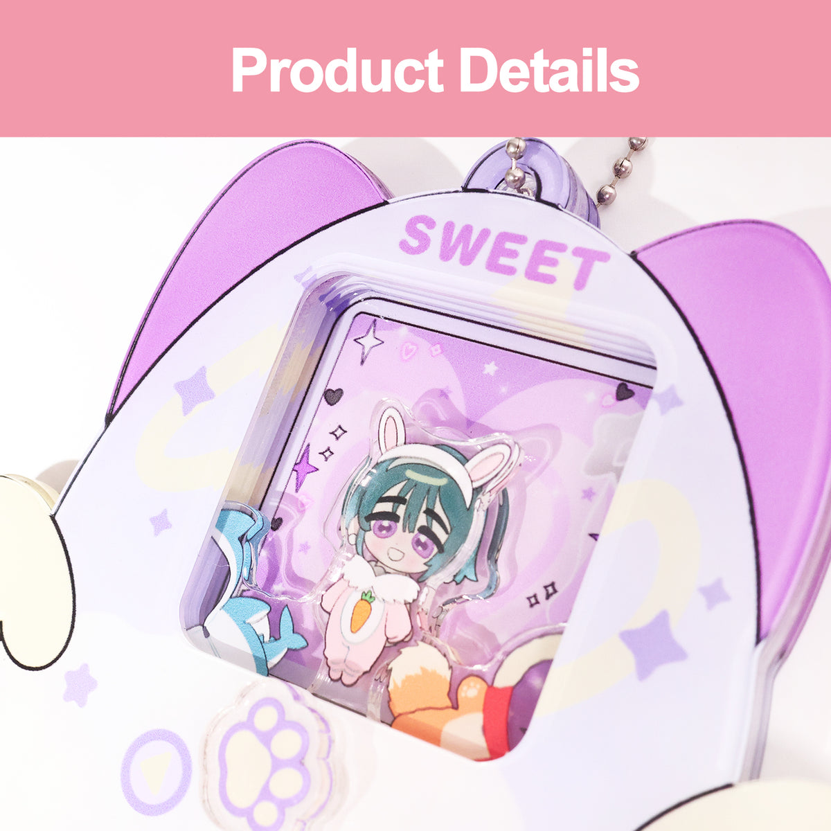 Custom Tamagotchi  Acrylic  Rotating Dress-up Charm