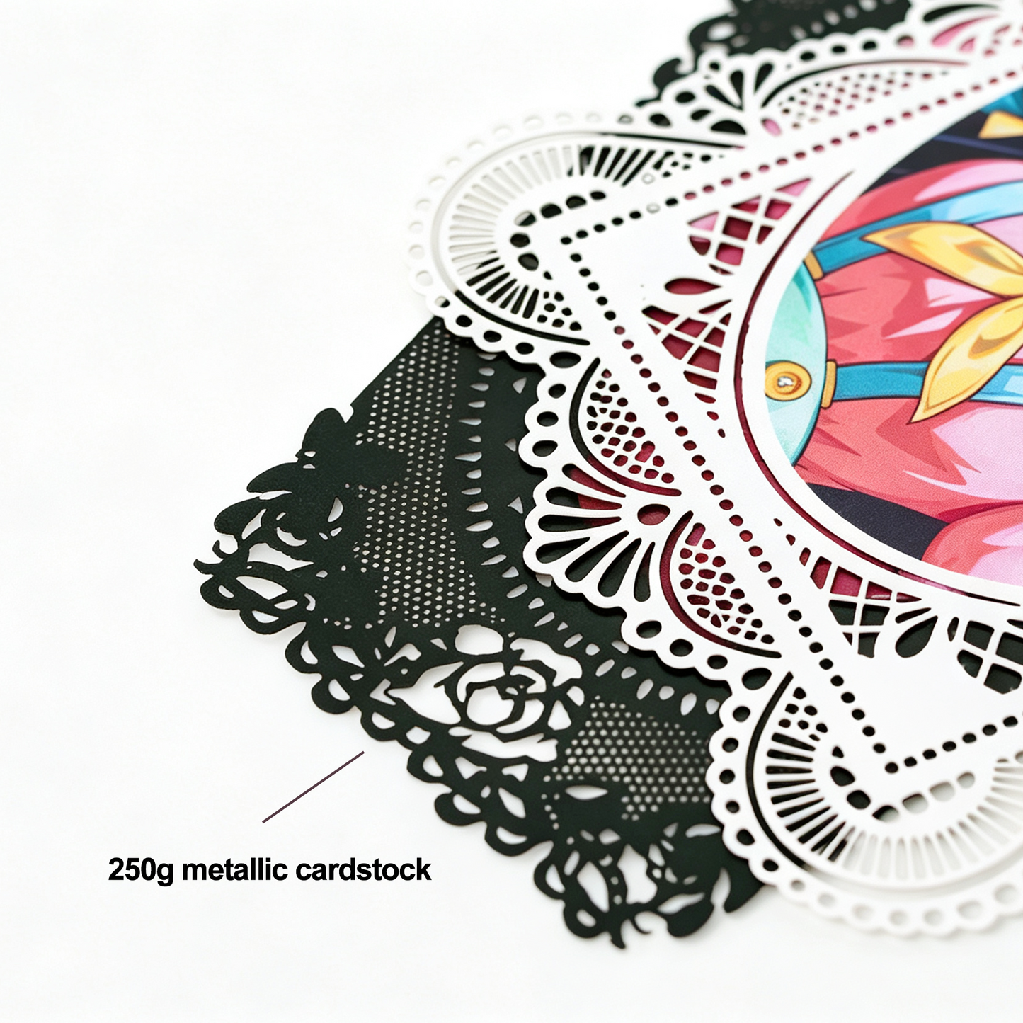 Custom Hollowed-out lace card