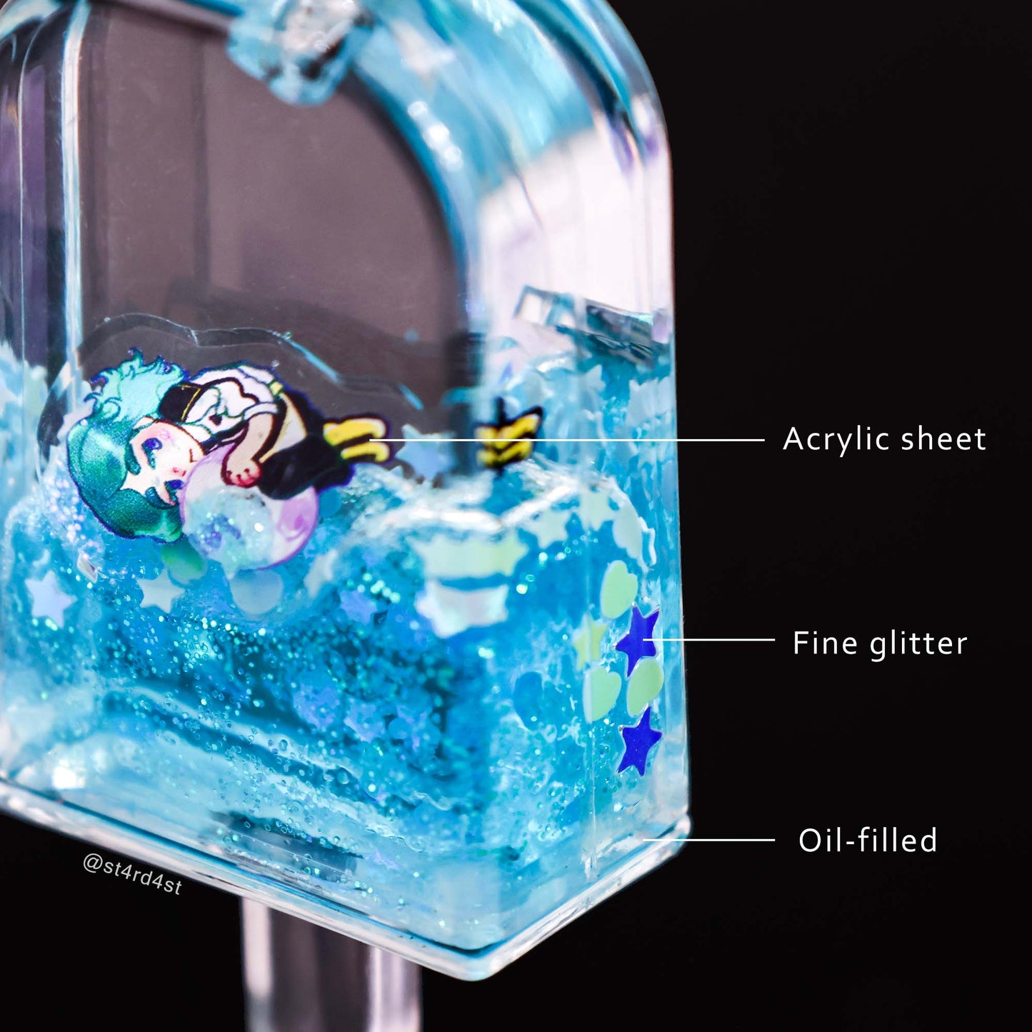 Custom Liquid popsicle keychain