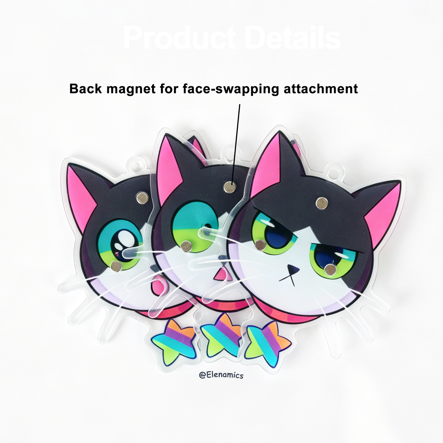 Custom Hanging Magnetic Face Swap Keychain