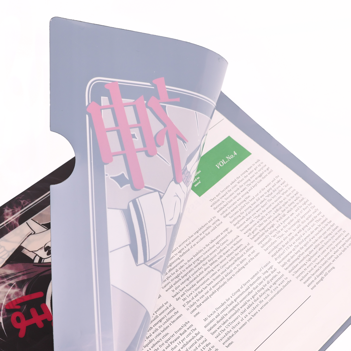 Custom A4 Clear Plastic L Pocket Folder