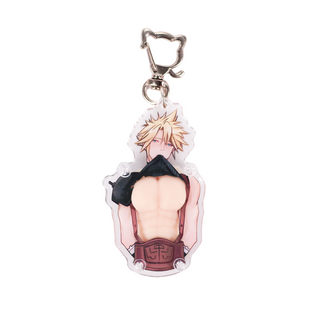Custom Acrylic silicone muscle keychain