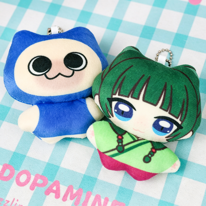 Custom Cat Ear Starfish Shape Plush Keychain
