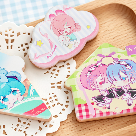 Customized cartoon wooden relief refrigerator stickers