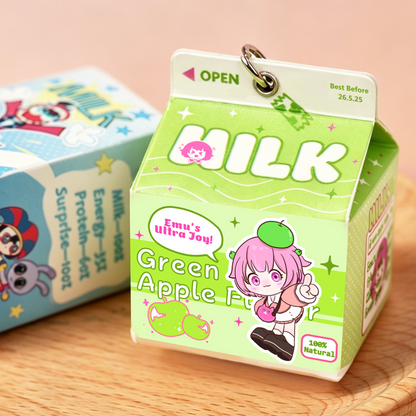 Custom milk box keychain