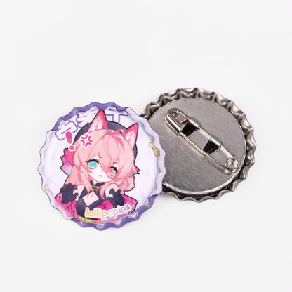 Custom Beer Bottle  Button Badge