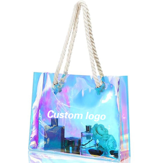 Custom Logo Iridescent Holographic Bag