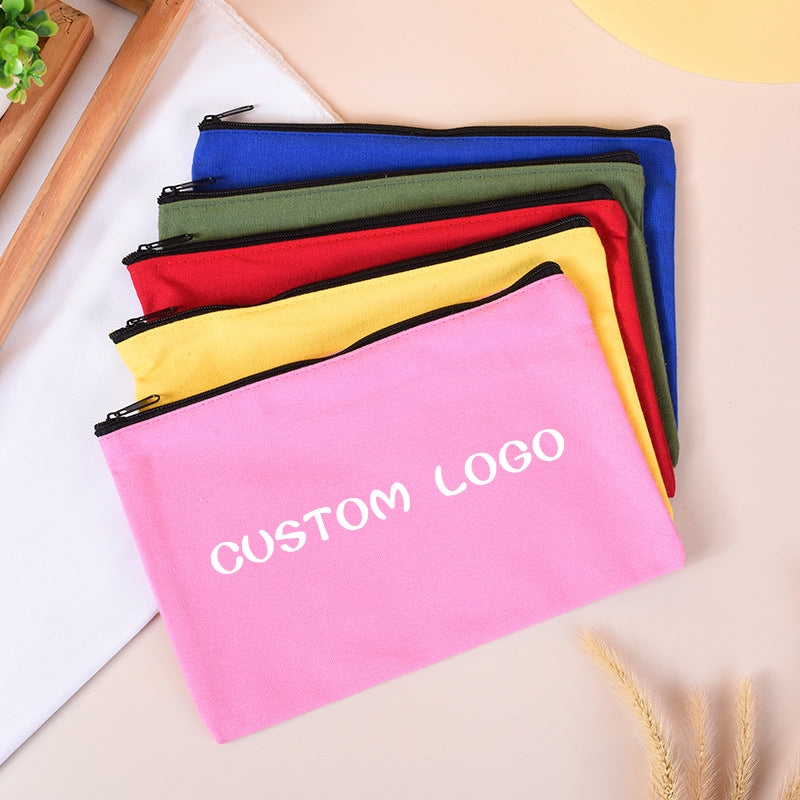 Custom Logo  Canvas Zipper