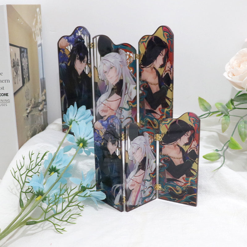 Acrylic folding screen standee