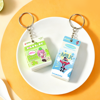 Custom milk box keychain