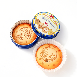 Custom Plush Badge Cookie Tin