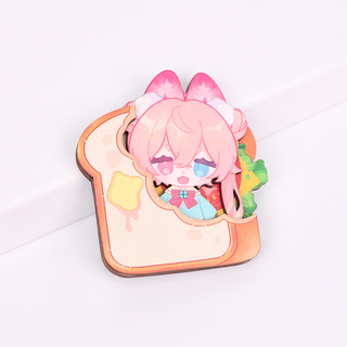 Custom Multi-layer wooden fridge magnet