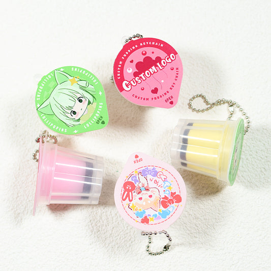 custom Pudding Jelly Keychain