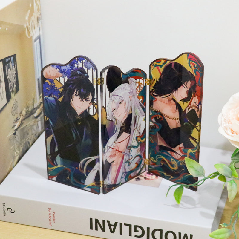 Acrylic folding screen standee