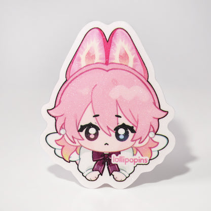 Custom Sand Glitter Frosted Stickers