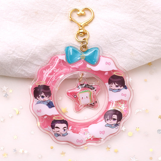 Custom Pvc Wreath Keychain