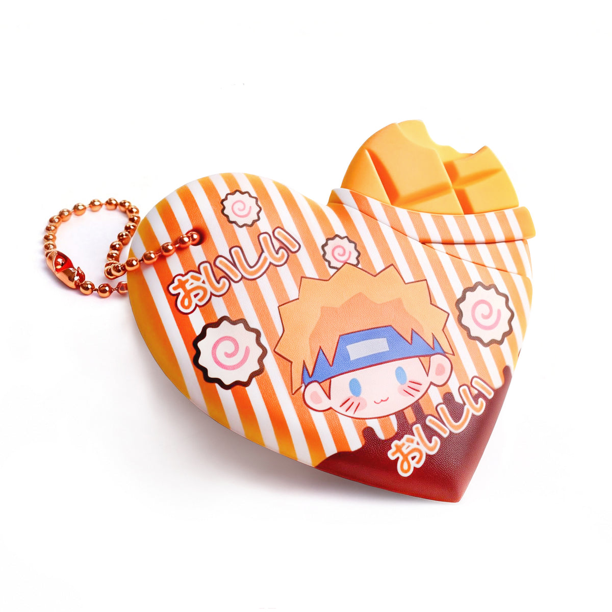 Custom Heart-shaped chocolate keychain