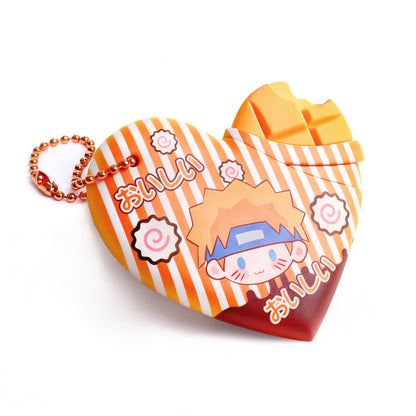 Custom Heart-shaped chocolate keychain