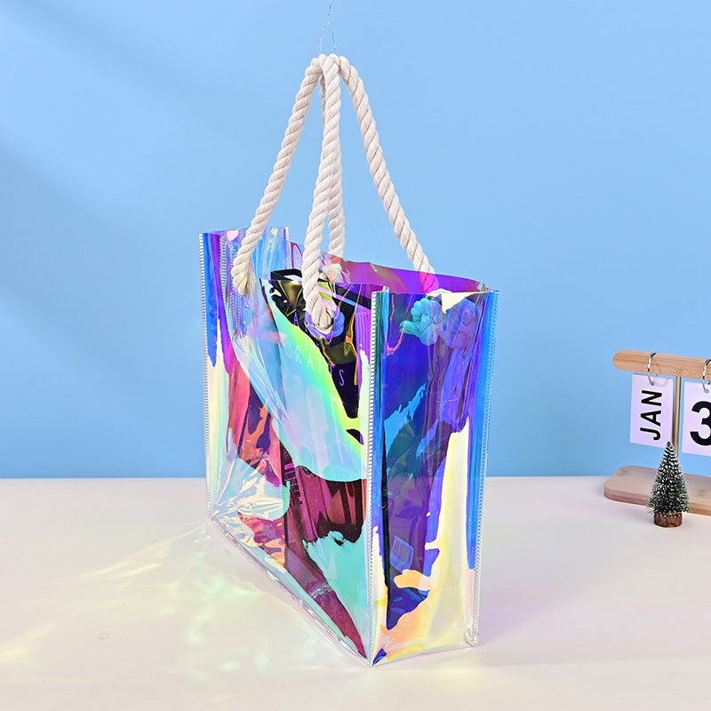 Custom Logo Iridescent Holographic Bag