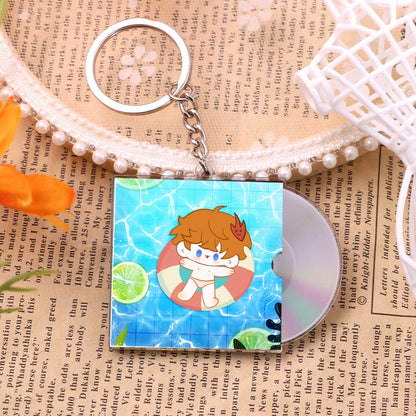 Custom  Acrylic  CD  Keychain