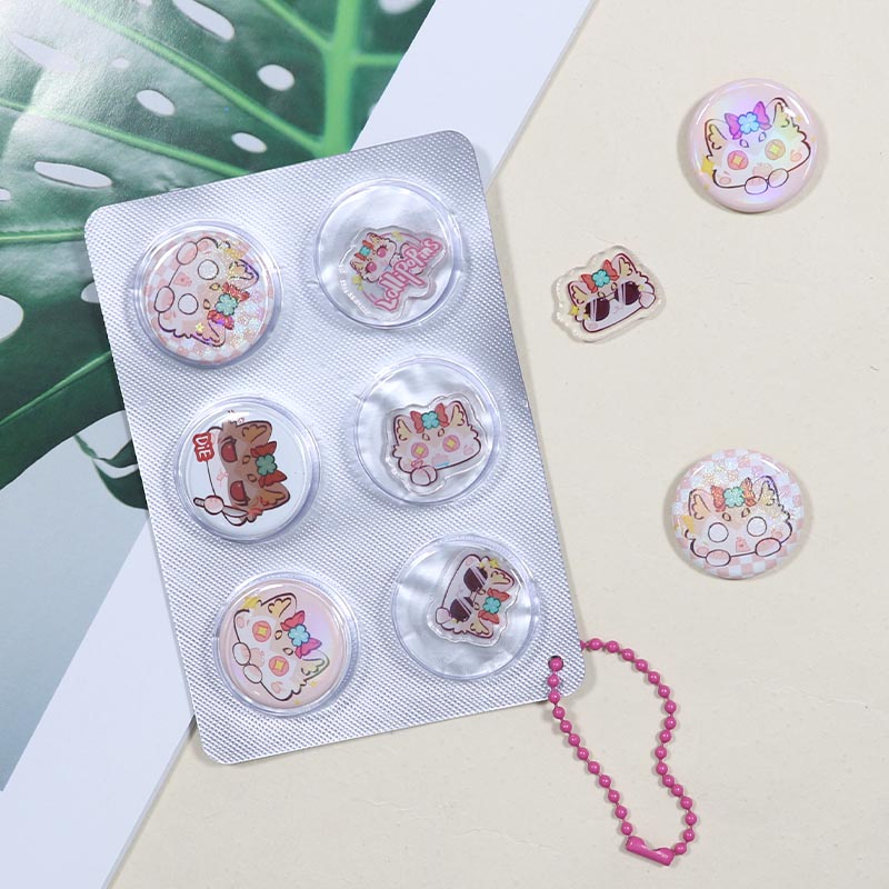 custom Metal button pin keychain – LOLLIPOPINS