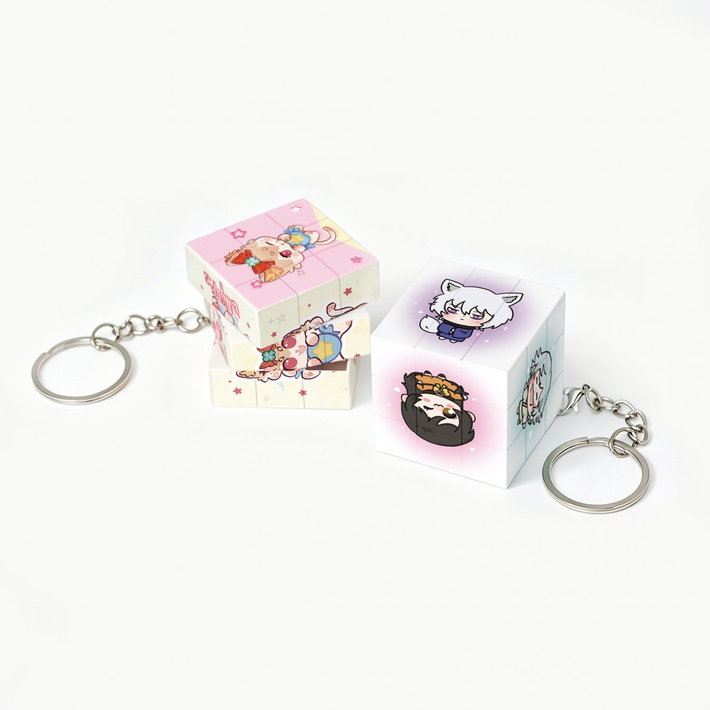 Custom mini Rubik's Cube keychain
