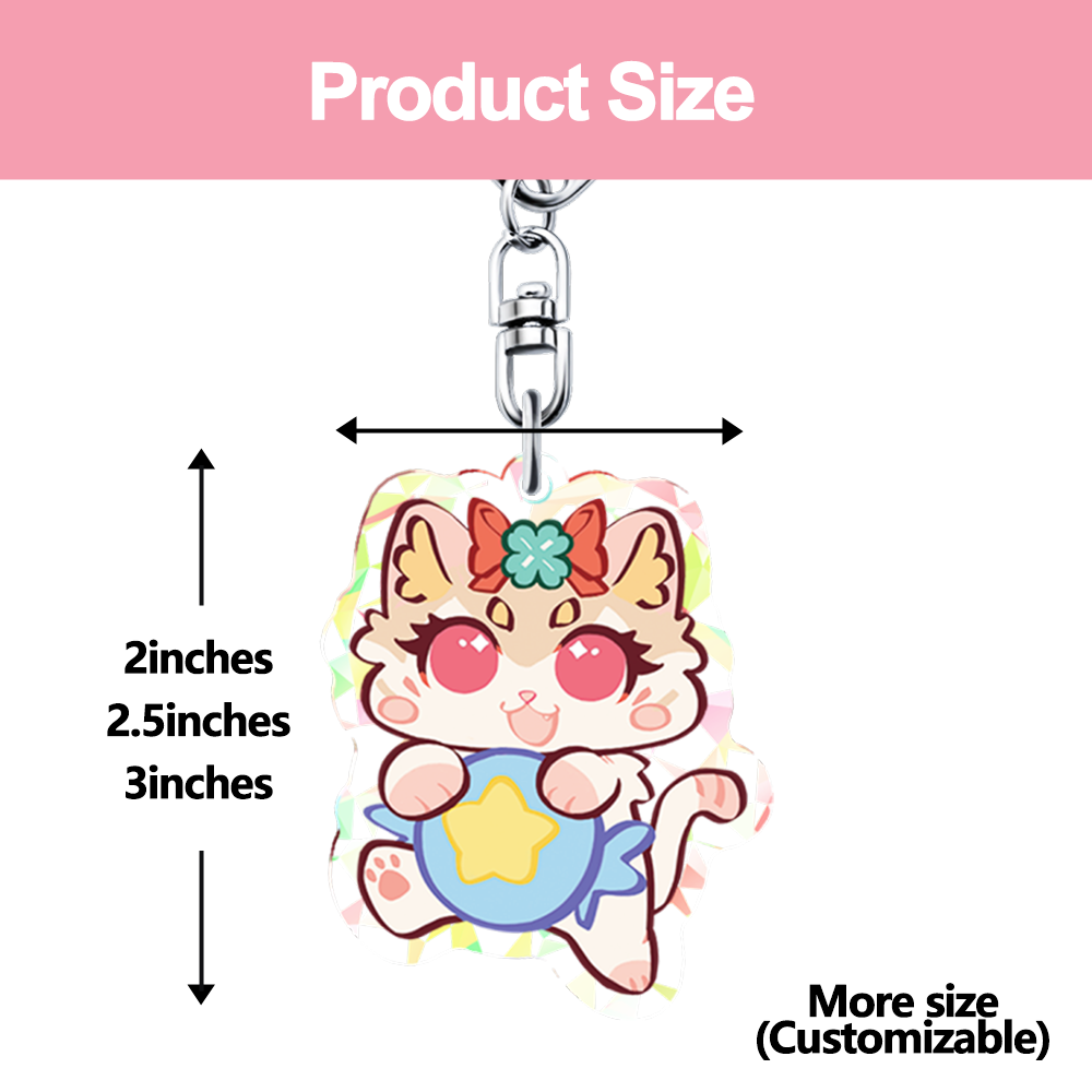 Custom Acrylic Holographic Keychain