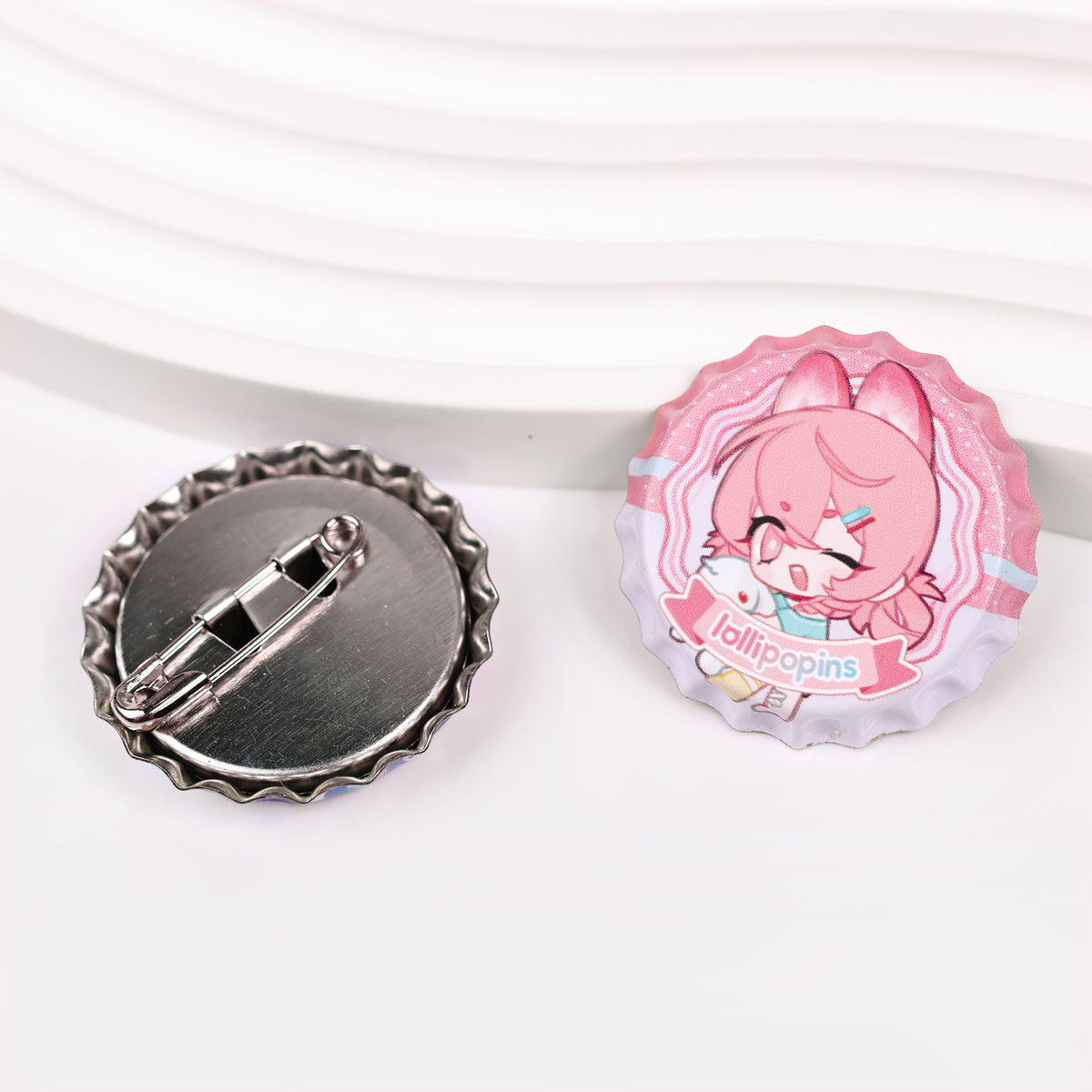 Custom Beer Bottle Button Badge