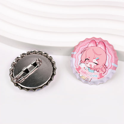 Custom Beer Bottle  Button Badge