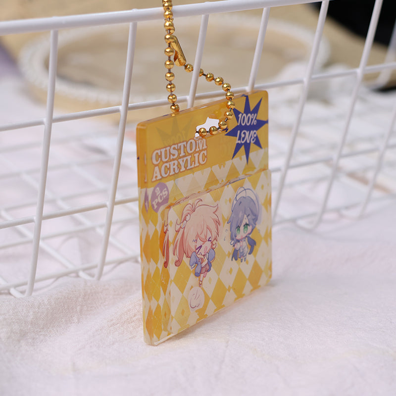 Custom Imitation plastic box acrylic charm