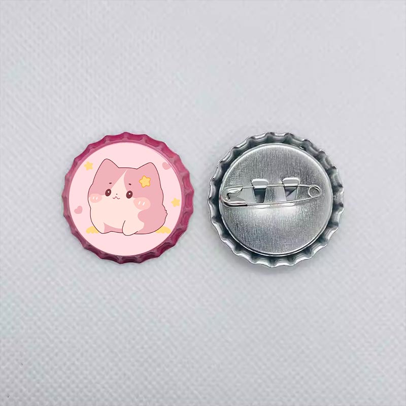 Custom Beer Bottle Button Badge