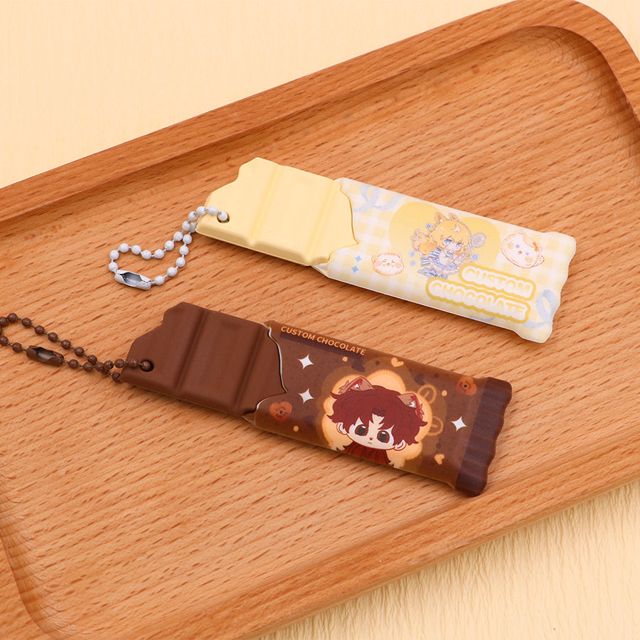 Custom soft chocolate keychain