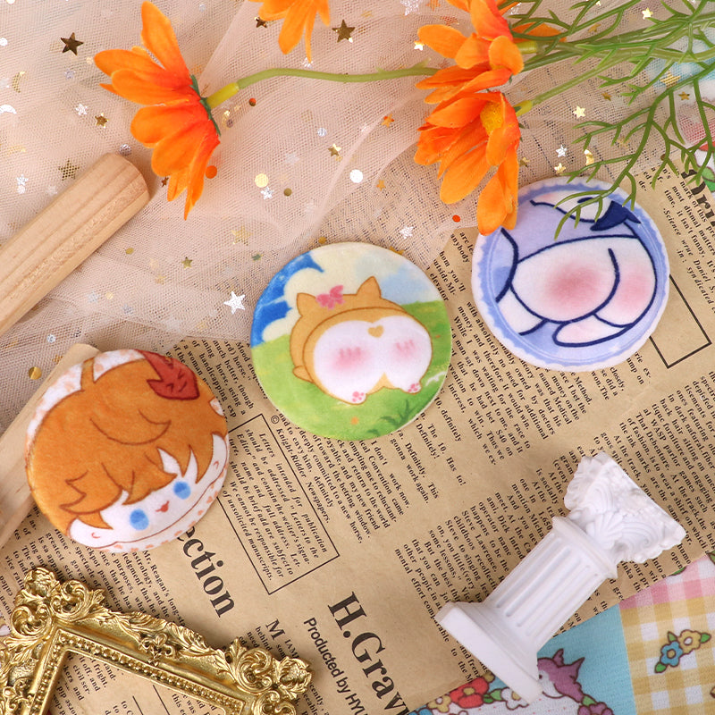 Custom plush button pin