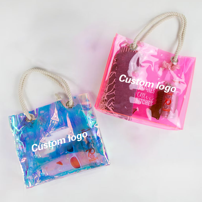 Custom Logo Iridescent Holographic Bag