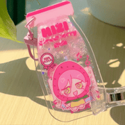 Custom Acrylic Oil-Filled Milk Bottle keychain